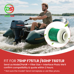 Marine Fuel Filter 6D8-WS24A-00-00 for Outboard Engines 60HP T60TLR & 75HP F75TLR Replacement