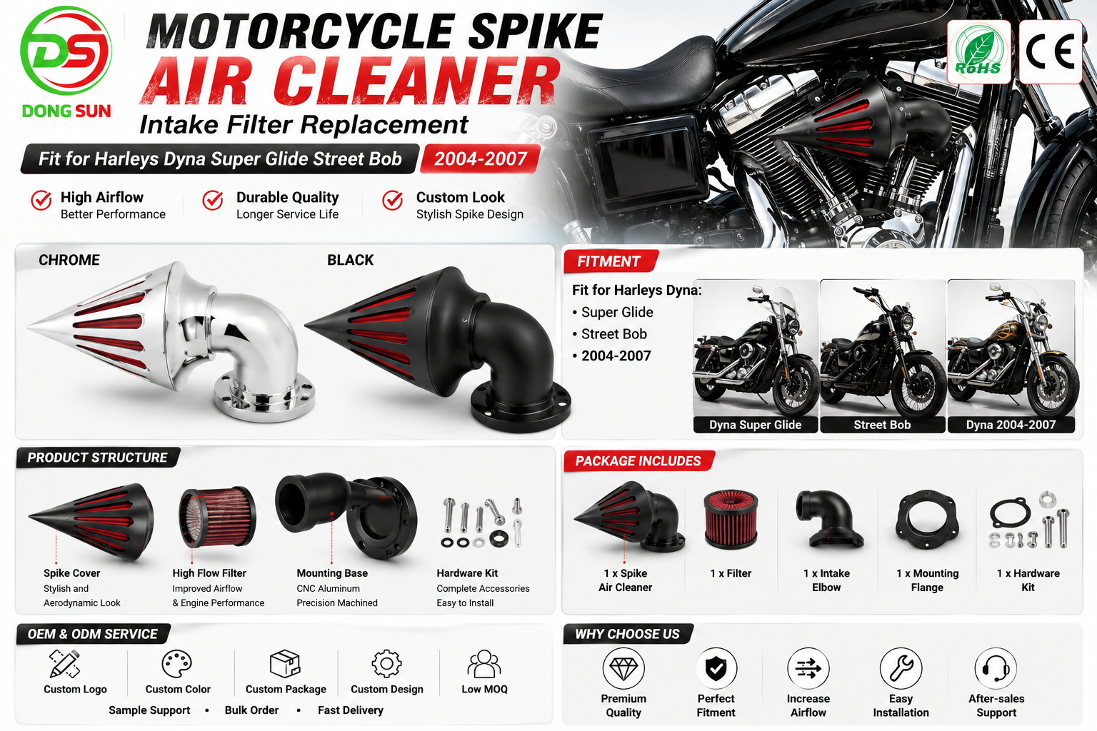 Motorcycle Air Intake Filter