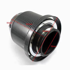 High Flow 76mm 3inch Sport Air Intake Filter Mushroom Head High Flow Carbon Fiber Modified Auto Air Filter