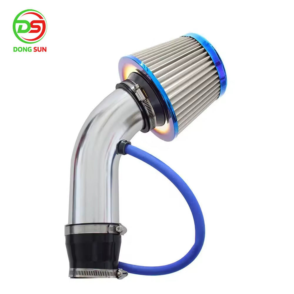 High Flow Cold Air Intake Filter Sport Air Filters Power Mesh Cone Burnt Blue Stainless Steel Racing Car Air Filter