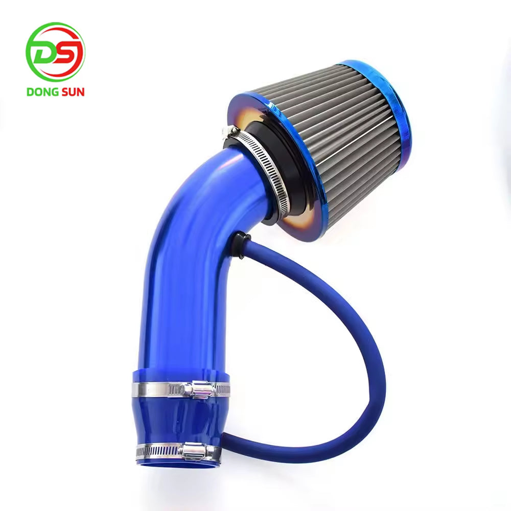 High Flow Cold Air Intake Filter Sport Air Filters Power Mesh Cone Burnt Blue Stainless Steel Racing Car Air Filter