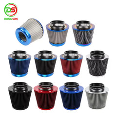 High Flow Cold Air Intake Filter Sport Air Filters Power Mesh Cone Burnt Blue Stainless Steel Racing Car Air Filter