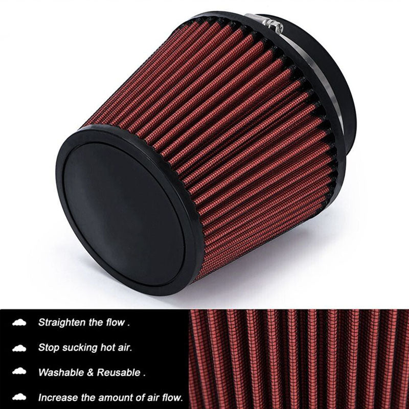 Customized Universal Performance Air Inlet System Modified Car Air Filter Mushroom Head 2.5inch 3inch 3.5inch 4inch 5inch