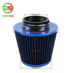 Universal 3" 76mm Clamp-On High Flow Tapered Mushroom Head Air Intake Cone Filter Cold Air Intake Air Filter