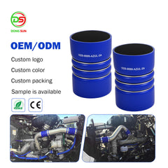 4" X 6" Silicone Charge Air Cooler Hump Hose Pipe Air Intake and Intercooler CAC Hose Kit For Semi Trucks Cold Air Intake System