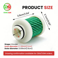 Marine Fuel Filter 6D8-WS24A-00-00 for Outboard Engines 60HP T60TLR & 75HP F75TLR Replacement