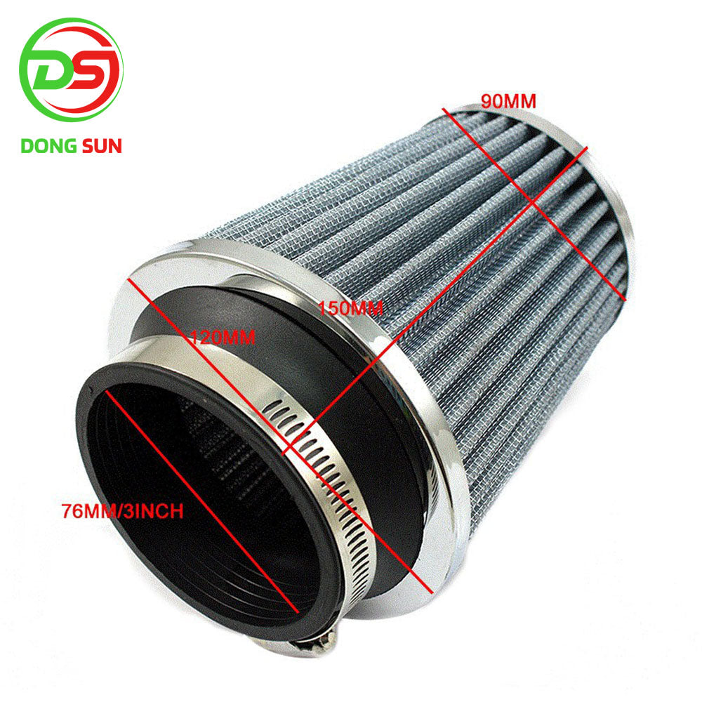 Universal High Performance Racing Car Cold Air Intake Filter 76mm 3 inch Mushroom Head High Flow Refitted Racing Auto Air Filter