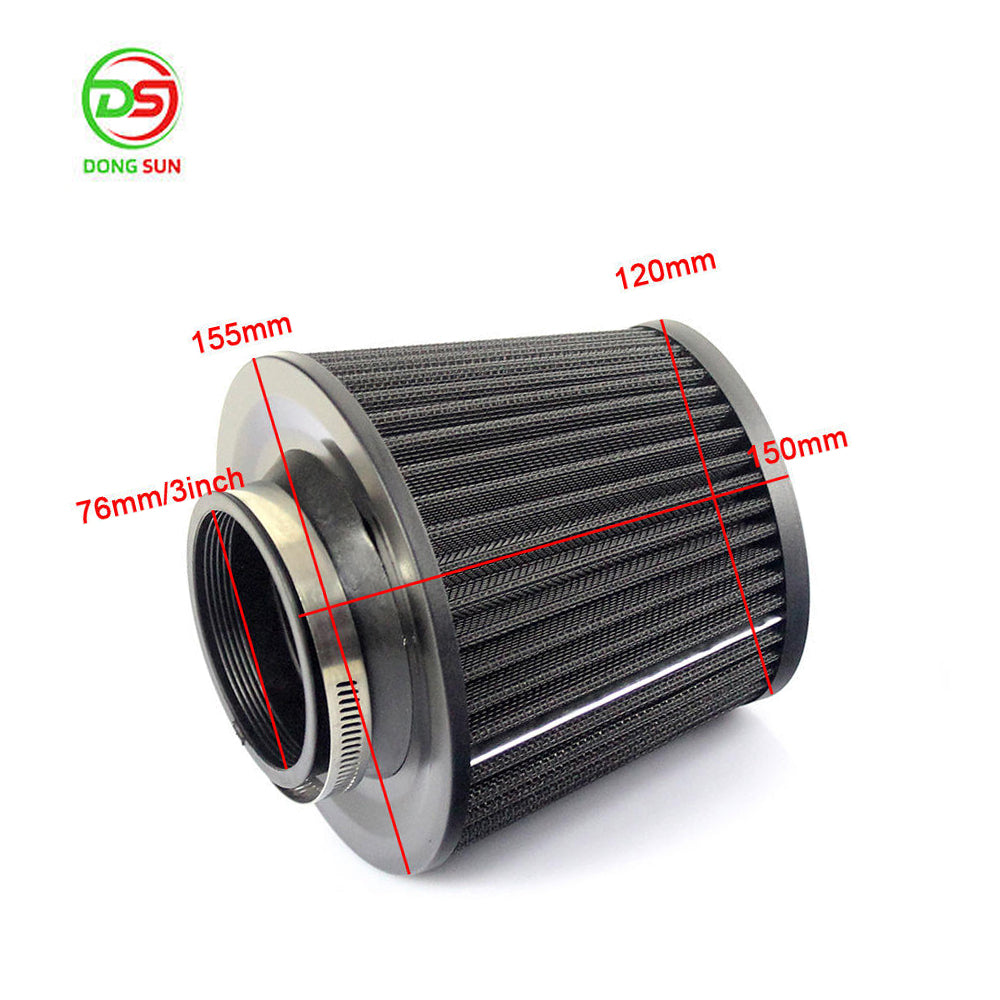 Customized Universal Performance Car Cold Air Intake Filter 76mm 3 inch High Flow Air Filter Induction Kit Air Automobile Filters